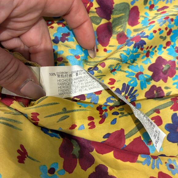 Zara Yellow Floral Maxi Dress XS - Picture 6 of 10